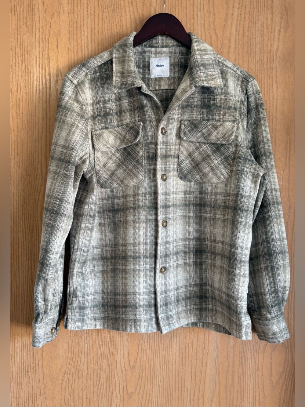 Katin | Men’s M | Green Tan Shiloh Heavyweight Flannel Shirt Plaid Button Up